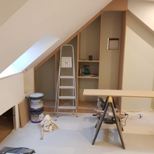 Création d'un placard pour une pièce en rénovation